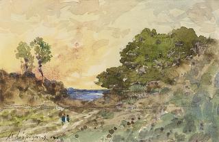 Henri Joseph Harpignies - Dünnenlandschaft