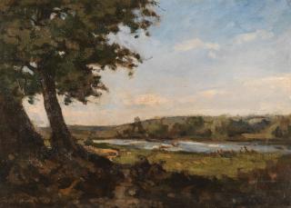 Henri Joseph Harpignies - Extensive river landscape