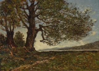 Henri-Joseph Harpignies - French Les Vieux Chênes Au Bord De L\'Allier