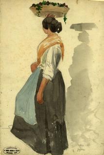 Henri Joseph Harpignies - Korbträgerin aus Capri