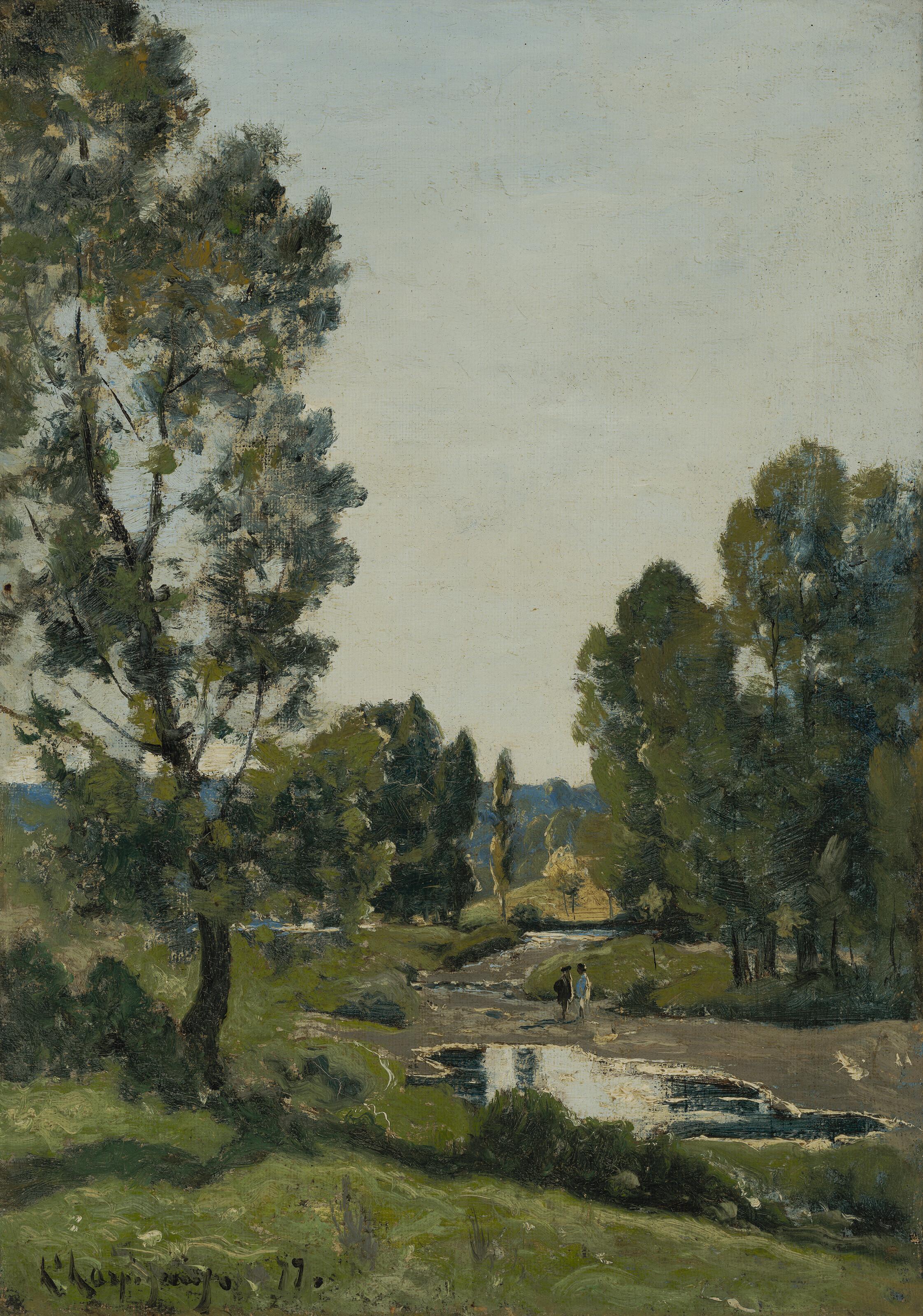 Henri-Joseph Harpignies - La flaque au bois