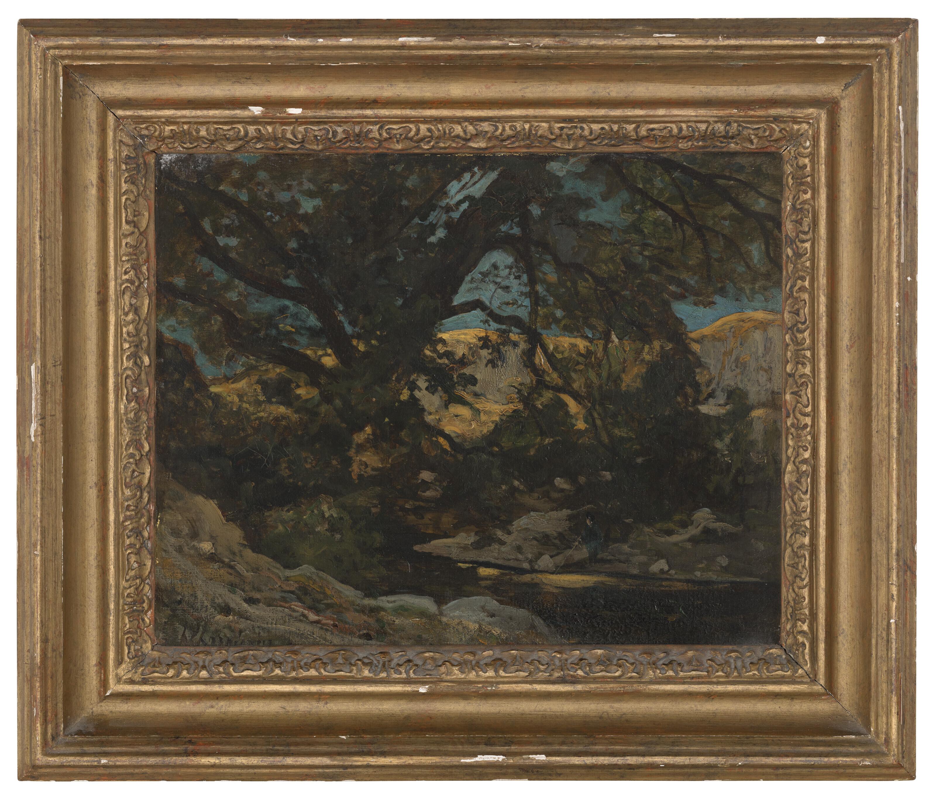 Henri Joseph Harpignies - Le pêcheur