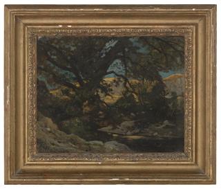 Henri Joseph Harpignies - Le pêcheur