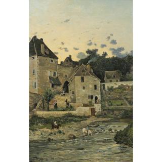 Henri-Joseph Harpignies - Les Bords De L\'Aumance À Hérisson