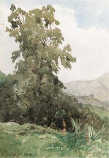 Henri Joseph Harpignies - Menton, Cote d\'Azur