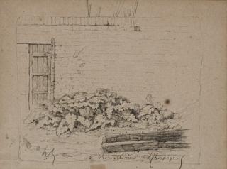 Henri-Joseph Harpignies - Mur D\'Un Jardin