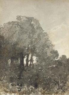 Henri-Joseph Harpignies - Un Paysage Avec Des Arbres