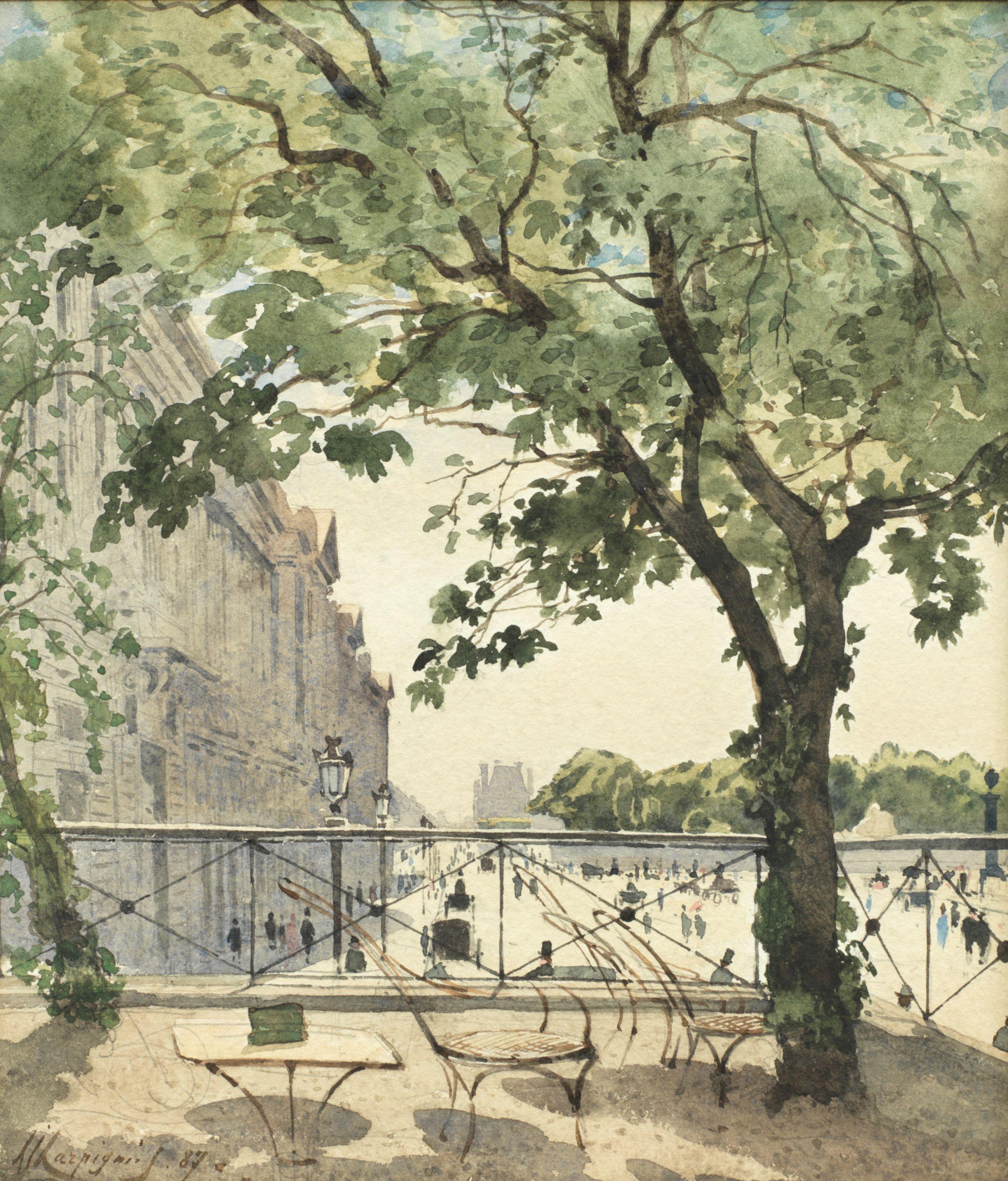 Henri Joseph Harpignies - Vue de la Place de la Concorde