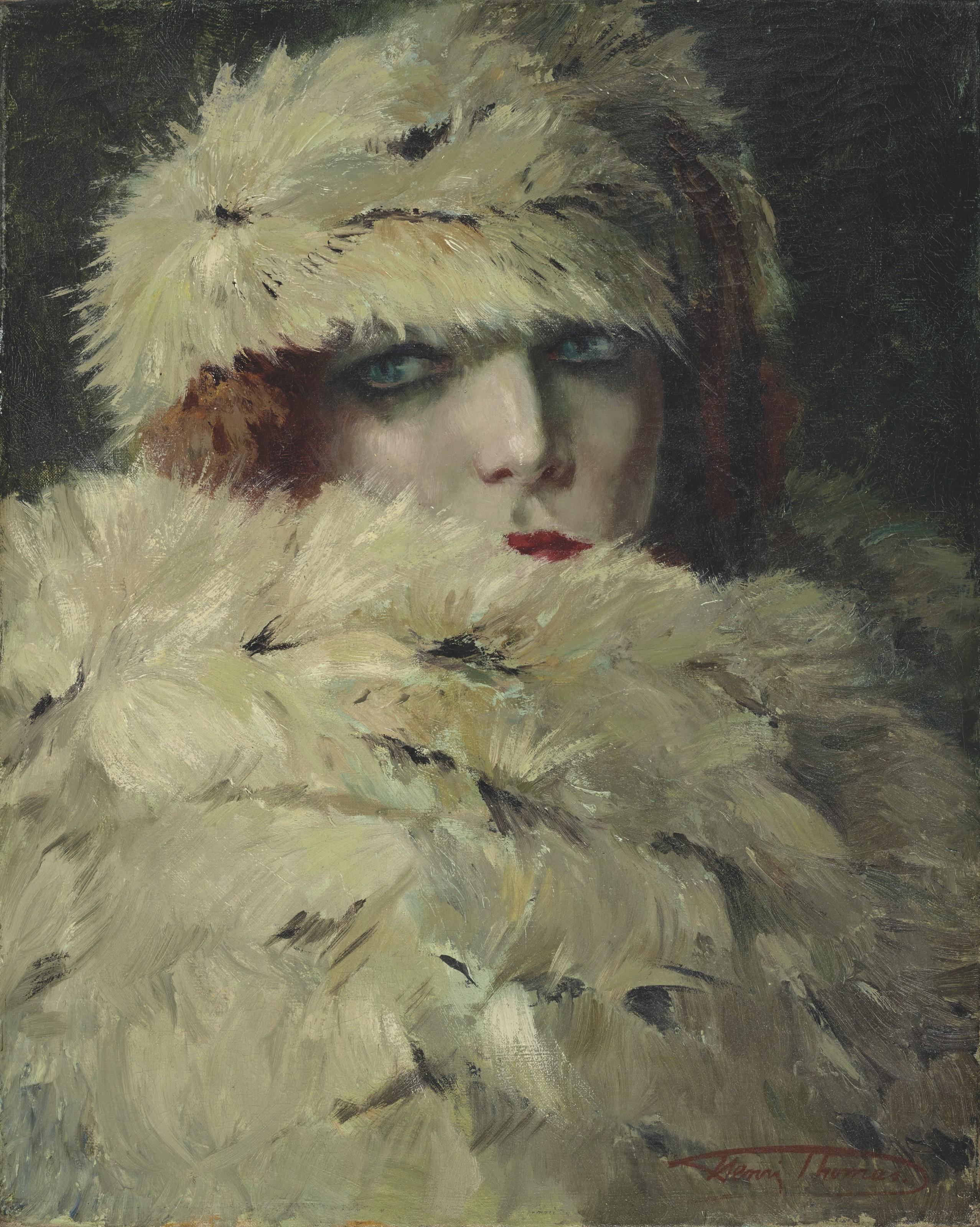 Henri Joseph Thomas - Portrait de Sarah Bernhardt