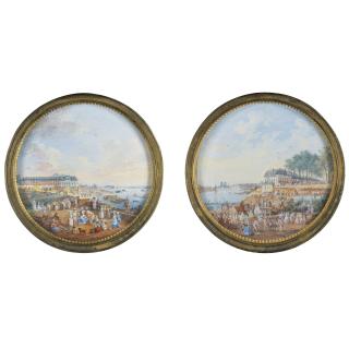 Henri-Joseph Van Blarenberghe - Two Views Of The Chateau De Bercy, Paris