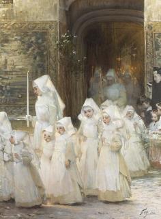 Henri-Jules-Jean Geoffroy - Théorie Des Petites Filles À La Procession De La Fête Dieu (L\'Hôpital De Beaune)