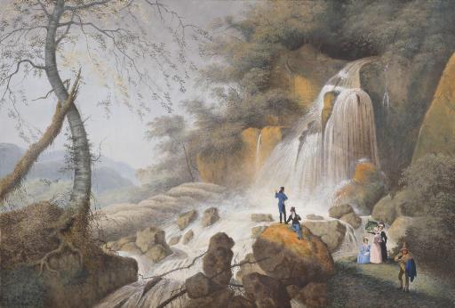 Henri Knip - An elegant company near the Cascade at Subiaco near Rome