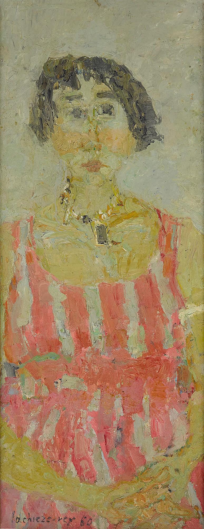 Henri Lachièze-Rey - Portrait Á La Robe Mauve