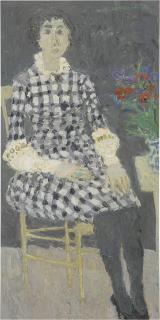 Henri Lachièze-Rey - Portrait De Nanov En Gris Et Noir