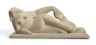 Henri Laurens - Femme Couchée Tenant Une Draperie