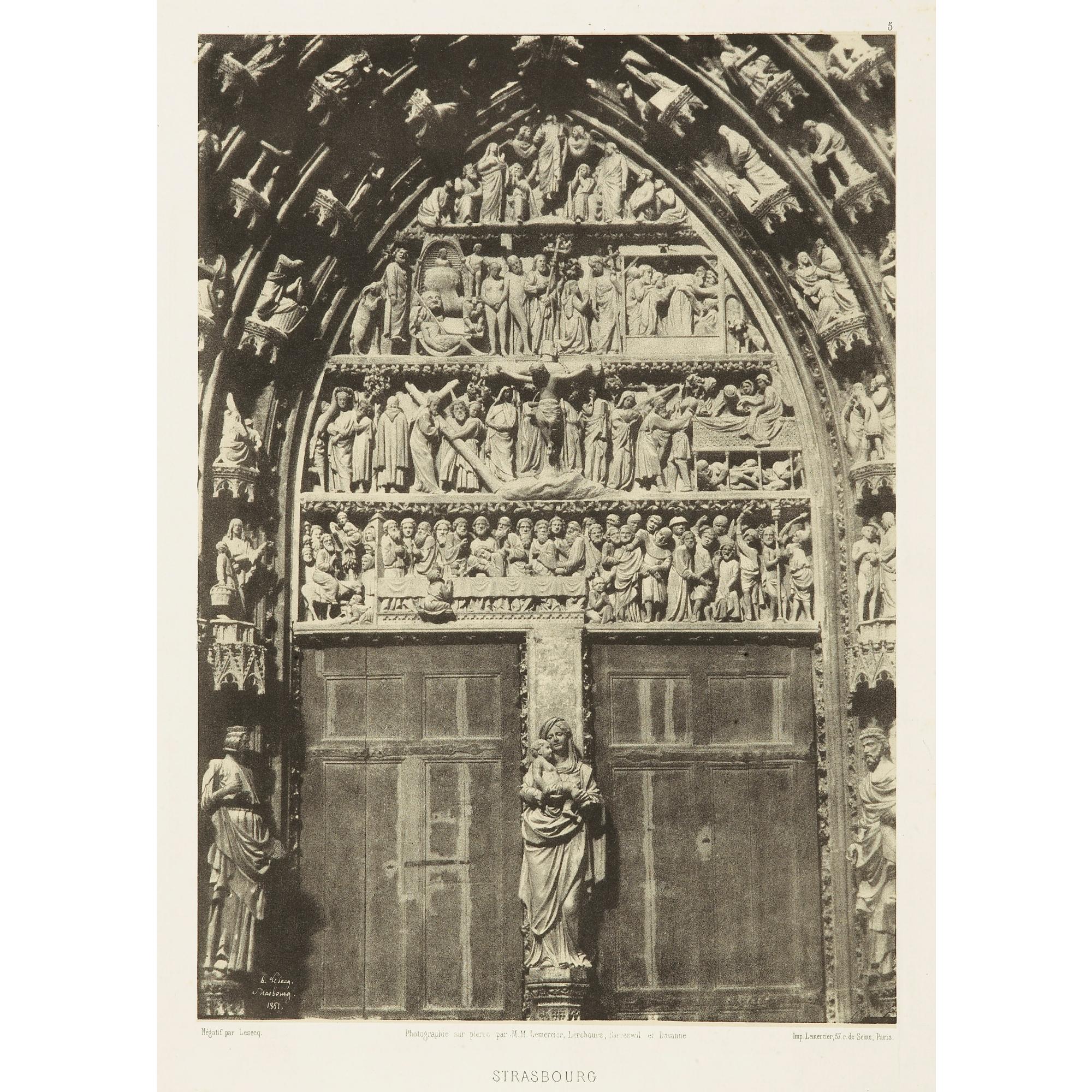 Henri Le Secq - Cathédrale De Strasbourg, Portail Central, 1851
