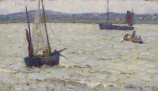Henri Le Sidaner - Bateaux Dans La Lagune, Etaples