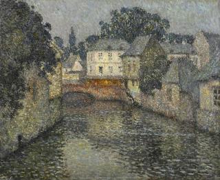 Henri Le Sidaner - Canal Avec Maison Blanche, Harfleur