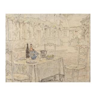 Henri Le Sidaner - Déjeuner au jardin