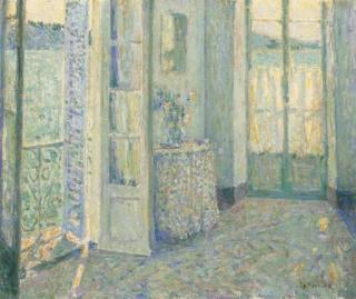 Henri Le Sidaner - La chambre bleue, Villefranche-sur-Mer