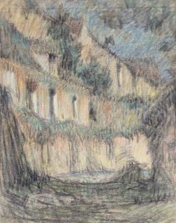 Henri Le Sidaner - La maison un soir de lune, Gerberoy