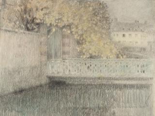 Henri Le Sidaner - La Passerelle, Gisors (Étude)