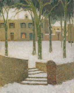 Henri Le Sidaner - La Place, Nemours
