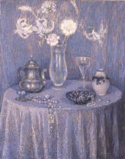 Henri Le Sidaner - La Table, Harmonie Grise