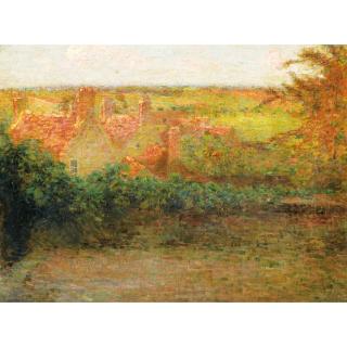 Henri le Sidaner - La Terrasse, Soleil, Gerberoy