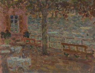 Henri Le Sidaner - Le café au bord du lac
