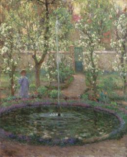 Henri Le Sidaner - Le jet d\'eau