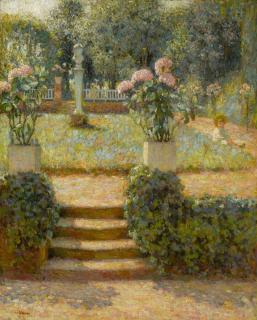 Henri Le Sidaner - Le Perron, Soleil