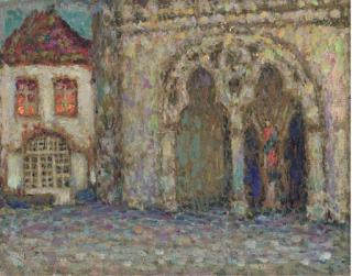 Henri Le Sidaner - Le portail nord de la cathédrale de Tréguier