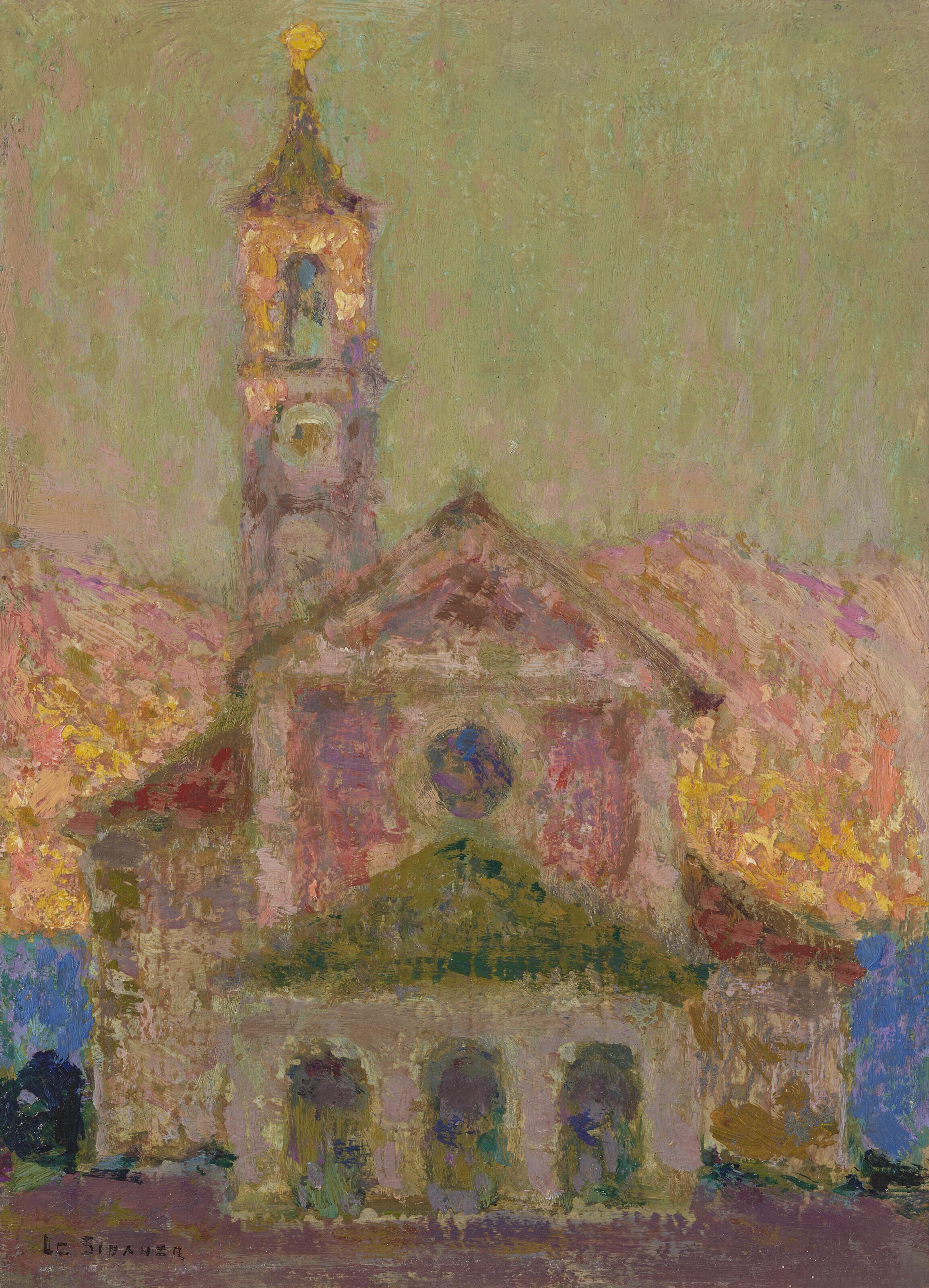 Henri Le Sidaner - L\'église, Lago Maggiore