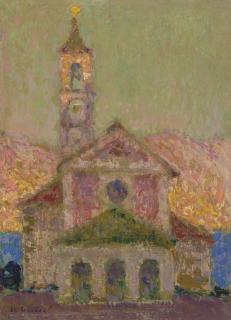 Henri Le Sidaner - L\'église, Lago Maggiore