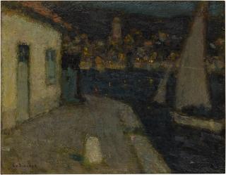 Henri  Le Sidaner - Les Barques, Saint-Jean-Cap-Ferrat