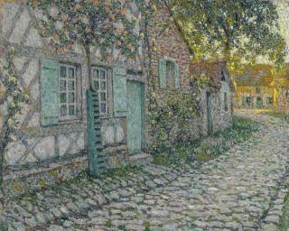 Henri Le Sidaner - Les Roses Sur La Maison