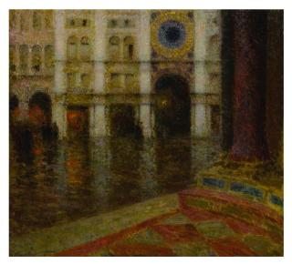 Henri Le Sidaner - L\'Horloge De La Place Saint Marc