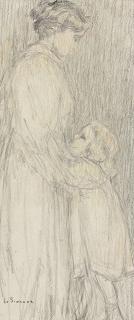 Henri Le Sidaner - Mère et enfant