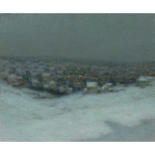 Henri Le Sidaner - Neige Au Clair De Lune