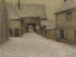 Henri Le Sidaner - Neige, le vieux village. Gerberoy