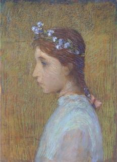 Henri Le Sidaner - Portrait de Marguerite, soeur de l\'artiste