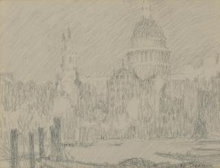 Henri Le Sidaner - St. Paul\'s Cathedral, London