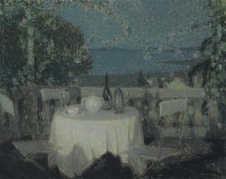 Henri Le Sidaner - Table au clair de lune