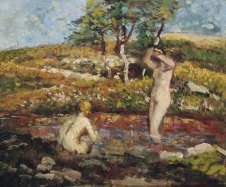 Henri Lebasque - Baigneuses dans un paysage