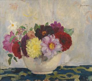 Henri Lebasque - Coupe De Dahlias