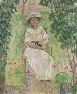 Henri Lebasque - Femme assise dans le jardin
