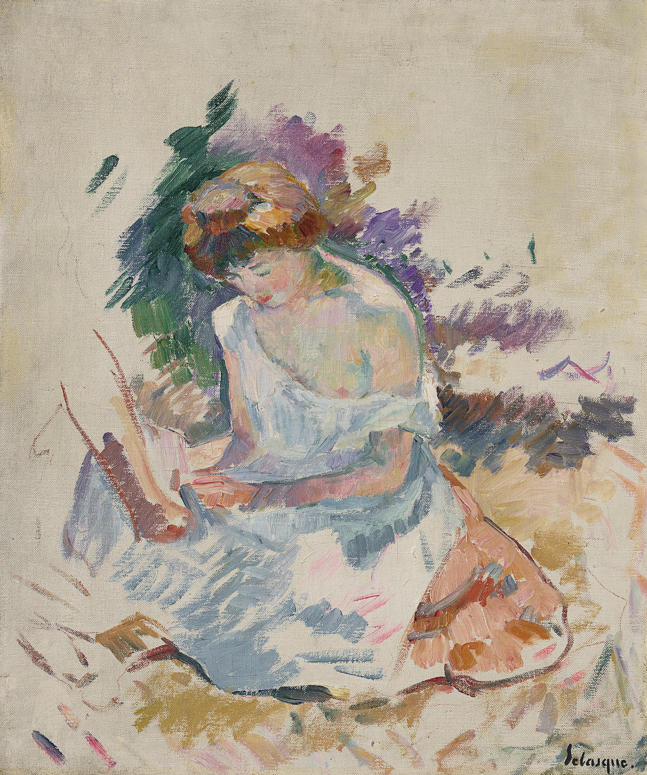 Henri Lebasque - Femme au jardin