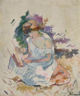 Henri Lebasque - Femme au jardin