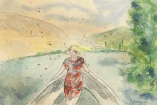 Henri Lebasque - Femme dans un bâteau